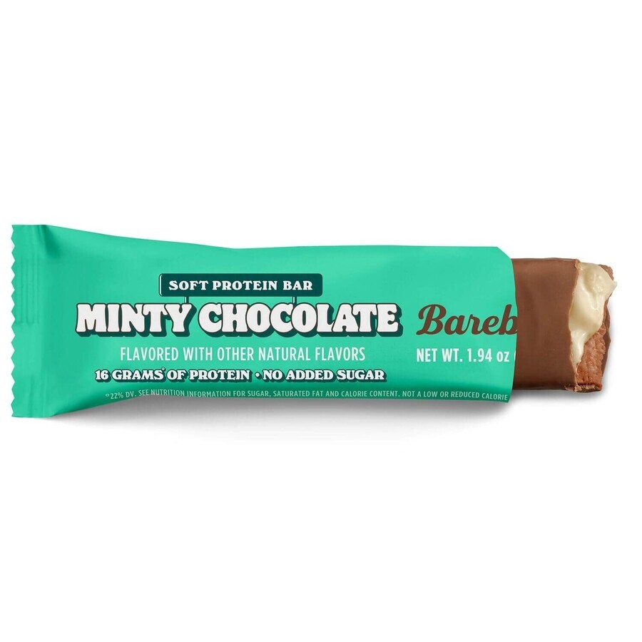 Barebells Soft Protein Bar Minty Chocolate, Mint Chocolate Flavored Protein Bar, 55 g, GNC