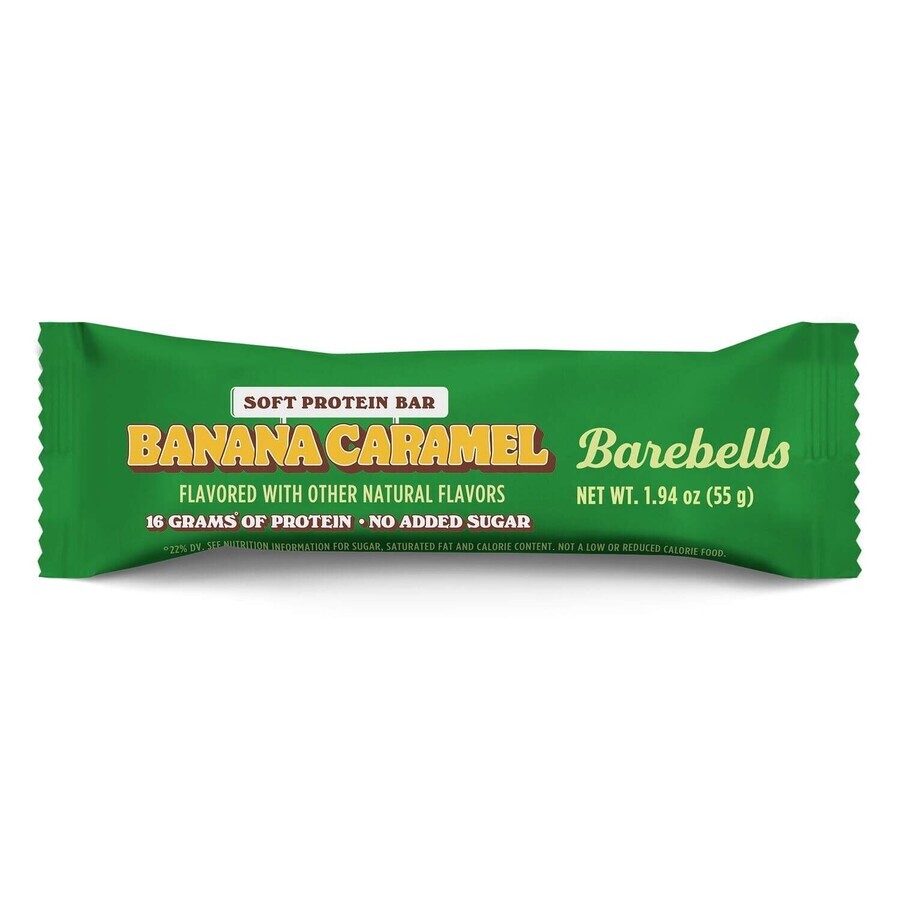 Barebells Soft Protein Bar Banana Caramel, Caramel and Banana Flavored Protein Bar, 55 G, GNC