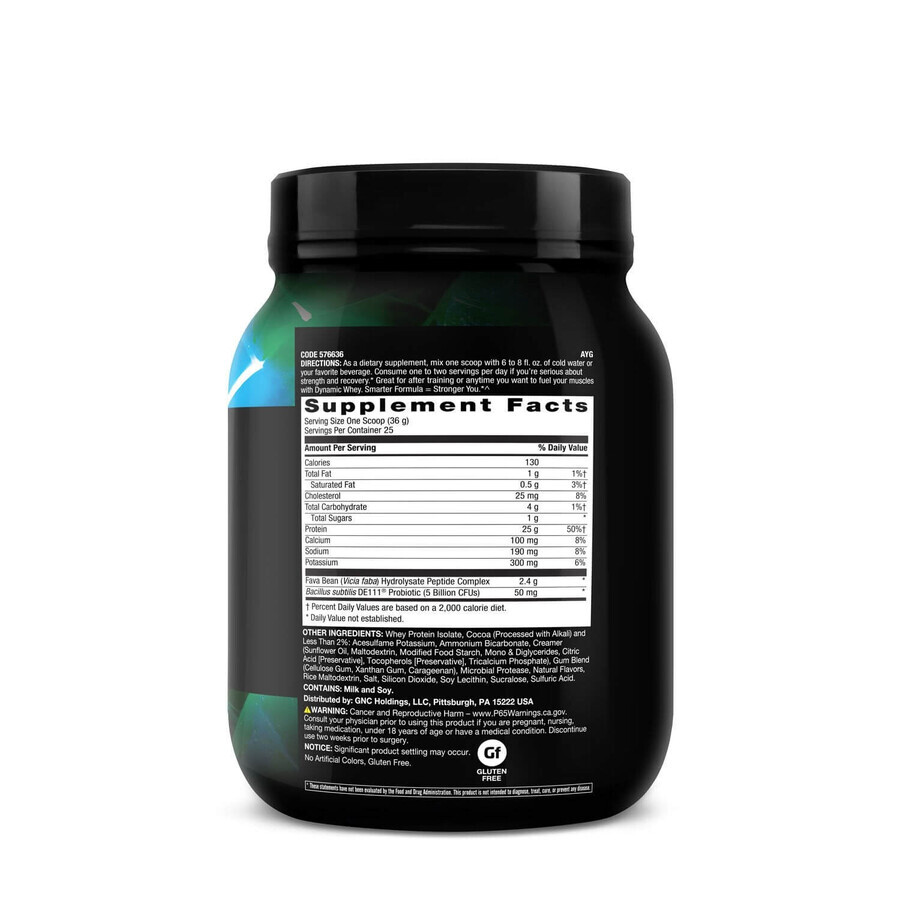 Beyond Raw Dynamic Whey Chocolate Lava Cake, Proteina Din Zer Cu Aroma De Lava Cake Cu Ciocolata, 900 G, GNC