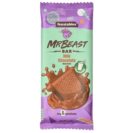 Chocolate con leche Chocolate con leche, 60 g, Mr Beast Feastables