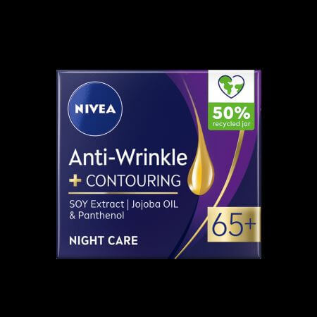 Crema de noche antiarrugas 65+, 50 ml, Nivea