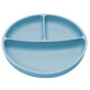 Plato de silicona compartimentado con ventosa, 6 meses+, Aqua Blue, Appekids