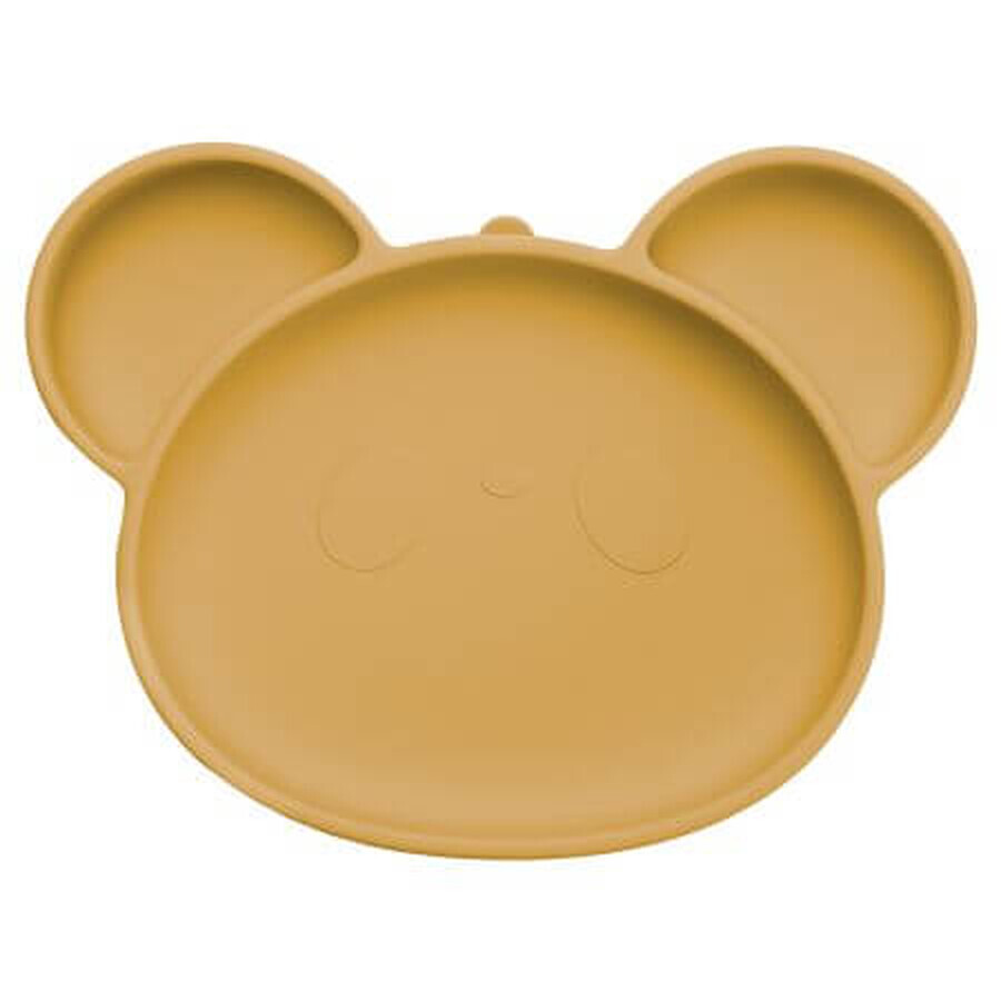 Plato de silicona con ventosa Panda, 6 meses+, Miel, Appekids