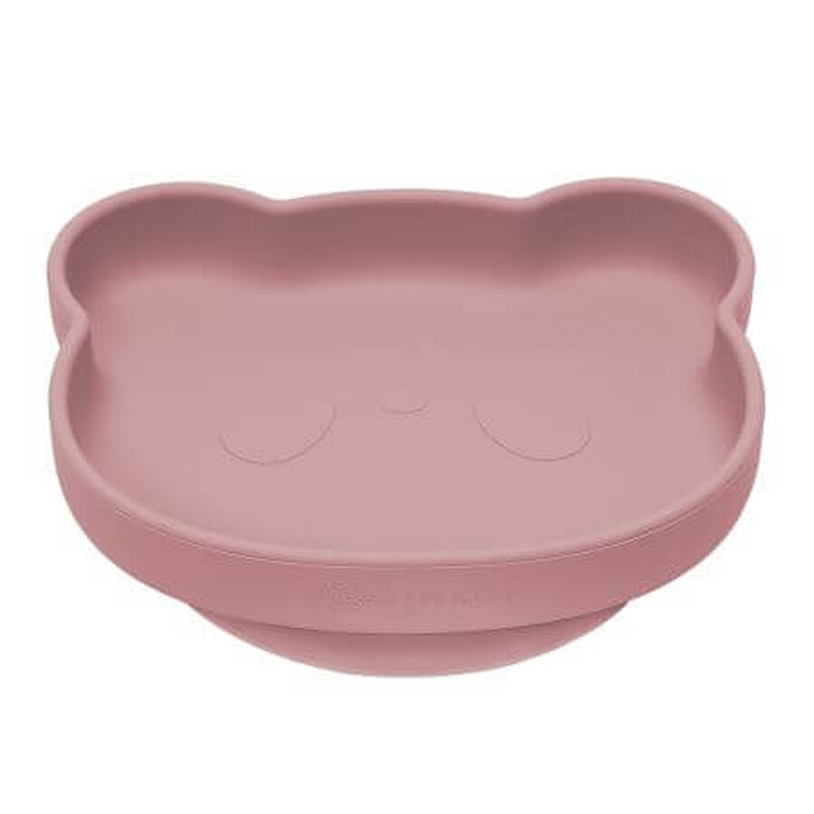 Plato de silicona con ventosa The Little Bear, +6 meses, Old Rose, Appekids