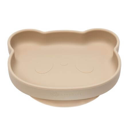 Plato de silicona con ventosa El Osito, 6 meses+, Bubble Beige, Appekids