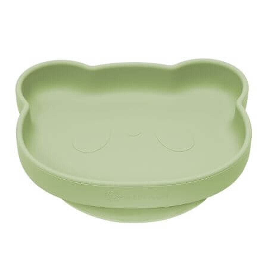 Plato de silicona con ventosa The Little Bear, 6 meses+, Raw Green, Appekids