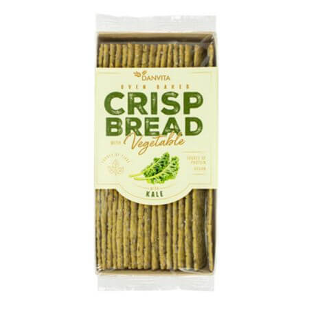 Felii de paine crocanta cu kale Crisp Bread, 130 g, Danvita