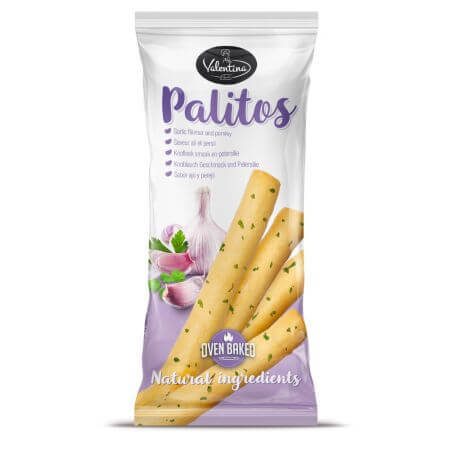 Grisine cu aroma de usturoi si patrunjel, 60 g, Palitos