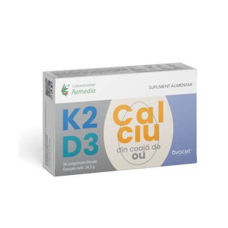 K2+ D3+ Calcium, 30 tabletten, Remedia