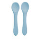 Juego de cucharas de silicona, 6 meses+, Aqua Blue, Appekids