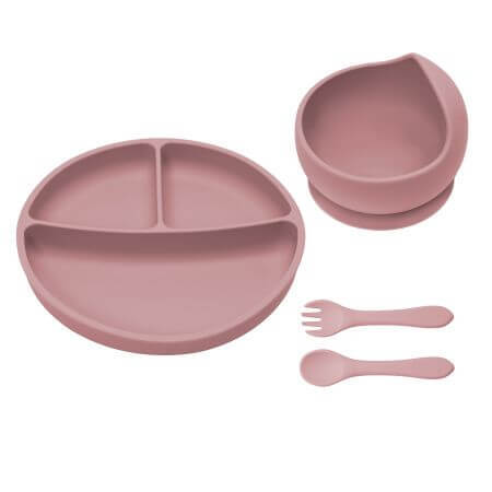 Basis Silicone Afleidingsset, 6 maanden+, Old Rose, Appekids