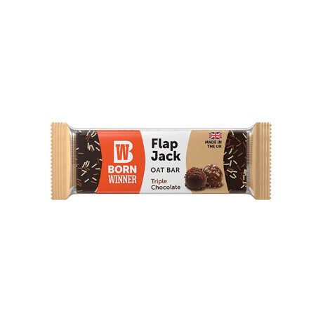 Barretta d'avena Flap Jack al triplo cioccolato, 100 g, Born Winner