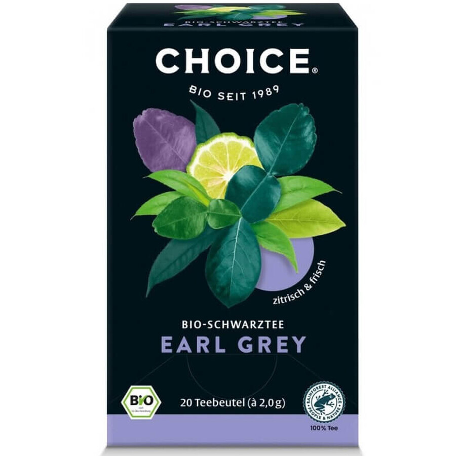 Té negro ecológico Earl Grey Choice, 20 bolsitas, Yogi Tea