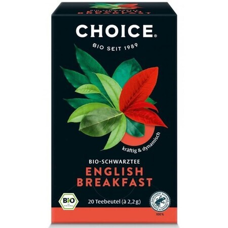 Té negro ecológico English Breakfast Choice, 20 bolsitas, Yogi Tea