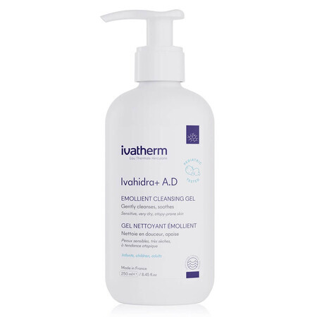 Ivatherm Ivahidra+ AD Emollient washing gel with calming effect, 250 ml