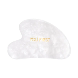 Gua Sha piedra natural para masaje facial en Jade Blanco, 1 pieza, Usted Primero