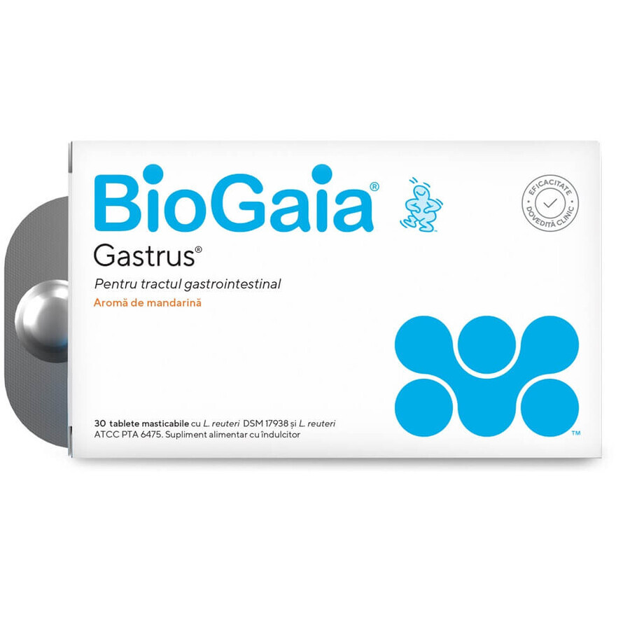 Probioticum BioGaia Gastrus, 30 kauwtabletten, Ewopharma