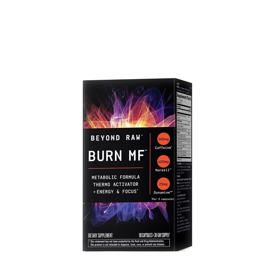 Beyond Raw® Burn MF™, Quemador de Grasa Termogénico, 90 cáps., GNC