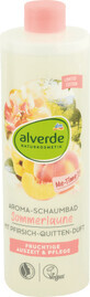 Alverde Naturkosmetik Espuma de ba&#241;o con aroma de melocot&#243;n y membrillo, 400 ml