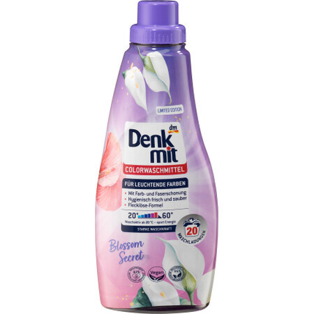 Denkmit Detergente para ropa color secreto flor 20 lavados, 1000 ml