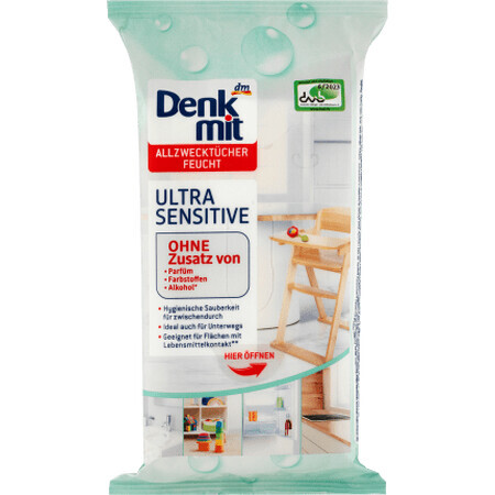 Denkmit Toallitas Húmedas Ultra Sensibles, 50 uds.