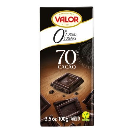 Chocolate negro con 70% de cacao, 100 g, Valor