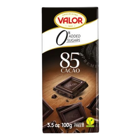 Chocolate negro con 85% de cacao, 100 g, Valor