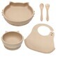 Kitty Silicone Diversion Set, 6 meses+, Bubble Beige, Appekids