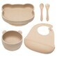 Panda Silicone Diversion Set, 6 meses+, Bubble Beige, Appekids