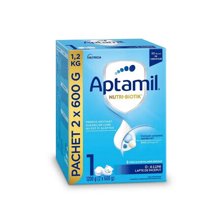 Aptamil Nutri-Biotik 1, 0-6 meses, 1200 g, Nutricia