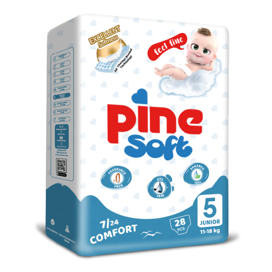 PINE Scutece junior 11-18 kg marimea 5, x 28 buc