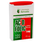 Folic Acid 1mg, 100 tablets, Remedia