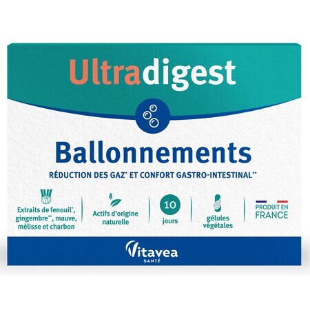 Opgeblazen gevoel Ultradigest, 30 capsules, Vitavea Sante