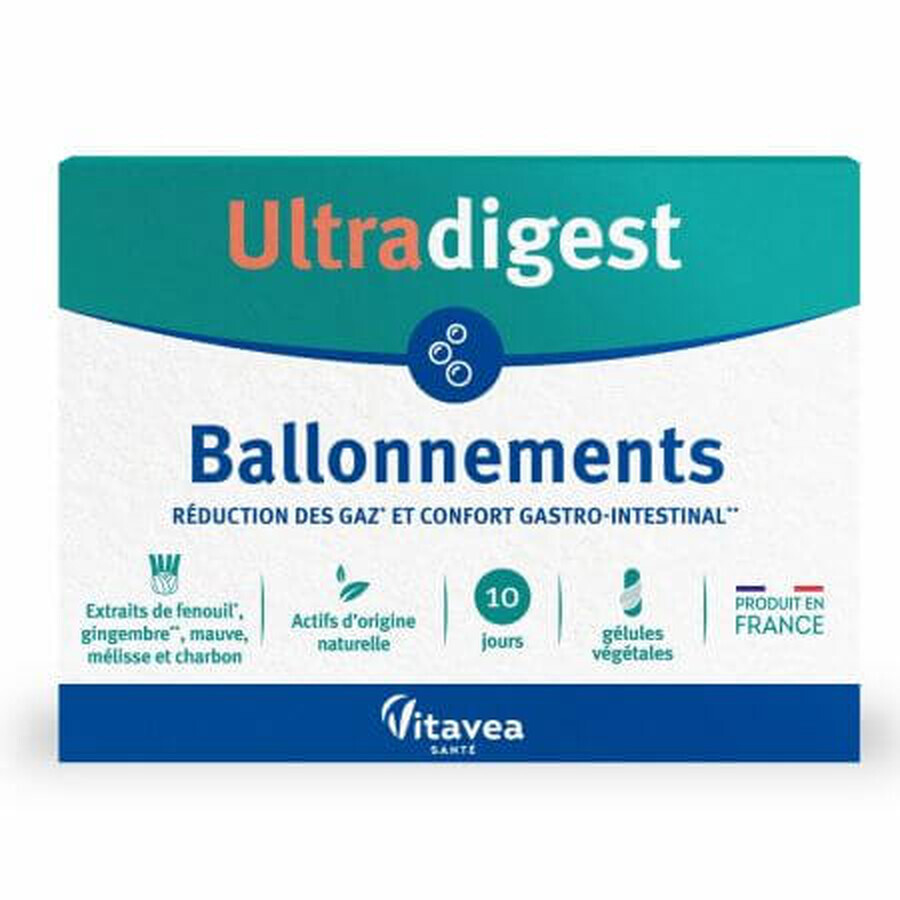 Ballonnements Ultradigest, 30 gélules, Vitavea Sante