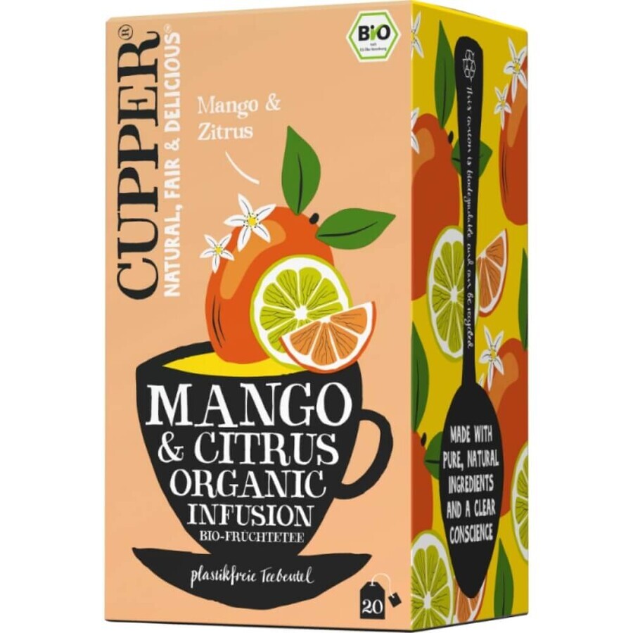 Thé bio à la mangue et aux agrumes, 36 g, gobelet