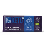 Chocolate ecológico con arándanos Keto, 40 g, Cacao