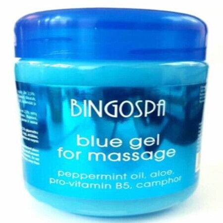 Gel de masaj albastru, 500 g, Bingo SPA