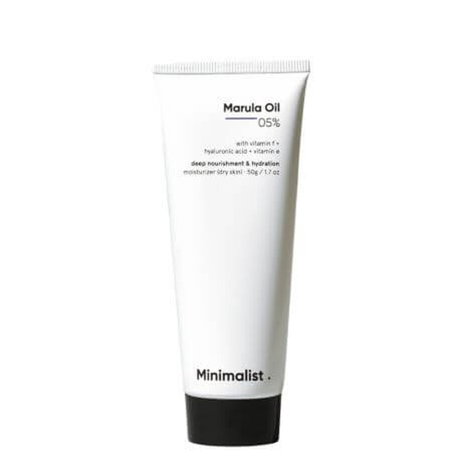 Crema hidratante con 5% de aceite de Marula para el rostro, 50 g, Minimalista