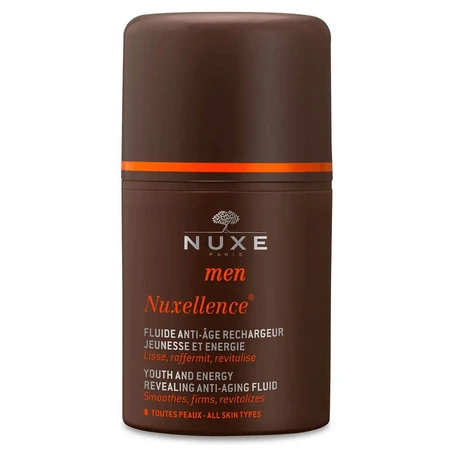 Fluido antiarrugas energizante para todo tipo de pieles Nuxellence Men, 50 ml, Nuxe