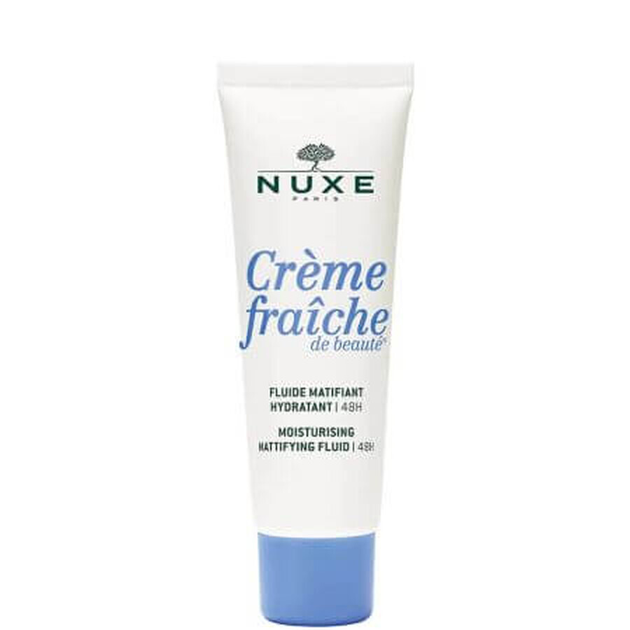 Fluido hidratante 48H con efecto matificante Creme Fraiche de Beaute, 50 ml, Nuxe