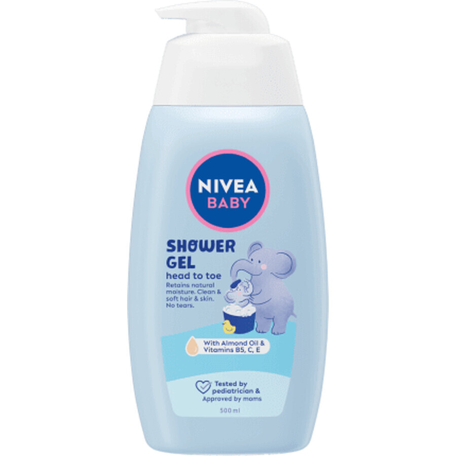 Gel de ducha para bebés, 500 ml, Nivea Baby