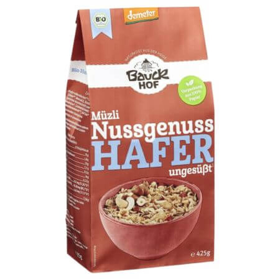 Musli bio à l'avoine et aux noix, sans gluten ni sucre, 425 g, Bauckhof