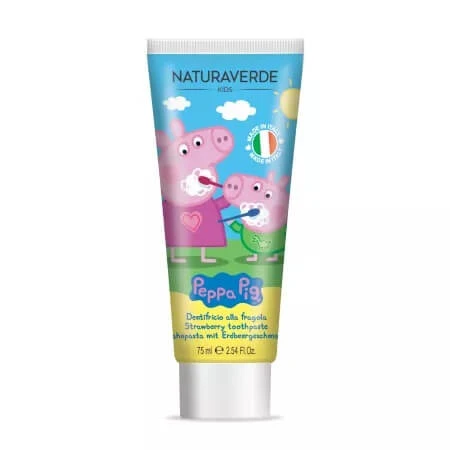 Pasta do zębów o smaku truskawkowym Świnka Peppa, dla dzieci, 75 ml, Naturaverde: ceny i cechy