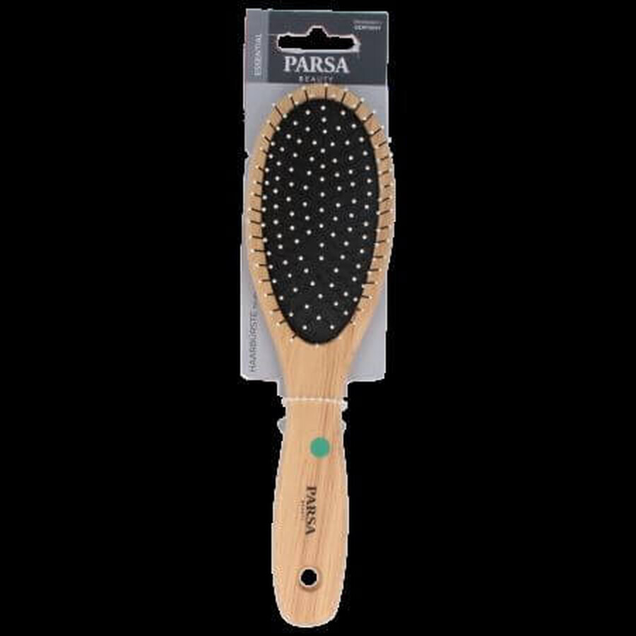 Brosse à cheveux en bois avec picots métalliques plastifiés Beauty, Parsa