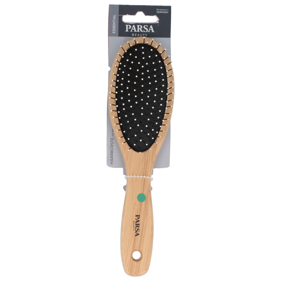 Brosse à cheveux en bois avec picots métalliques plastifiés Beauty, Parsa