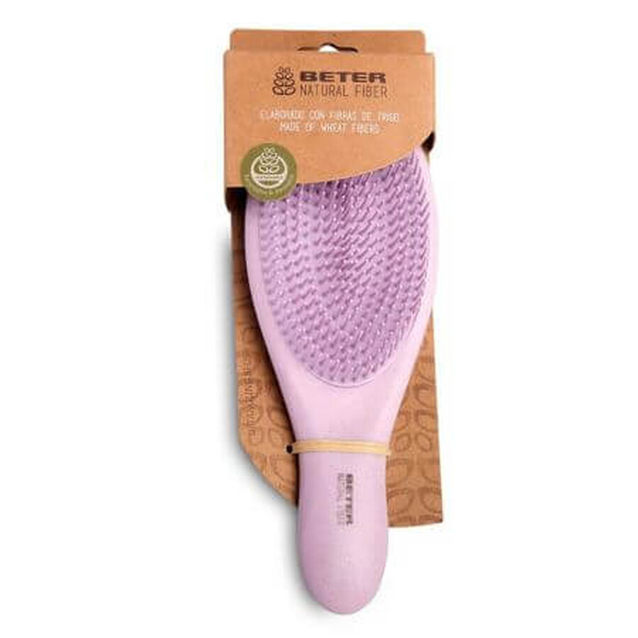 Cepillo de fibra natural para desenredar el pelo Fibra Natural, 1 Pieza, Varios Colores, Beter