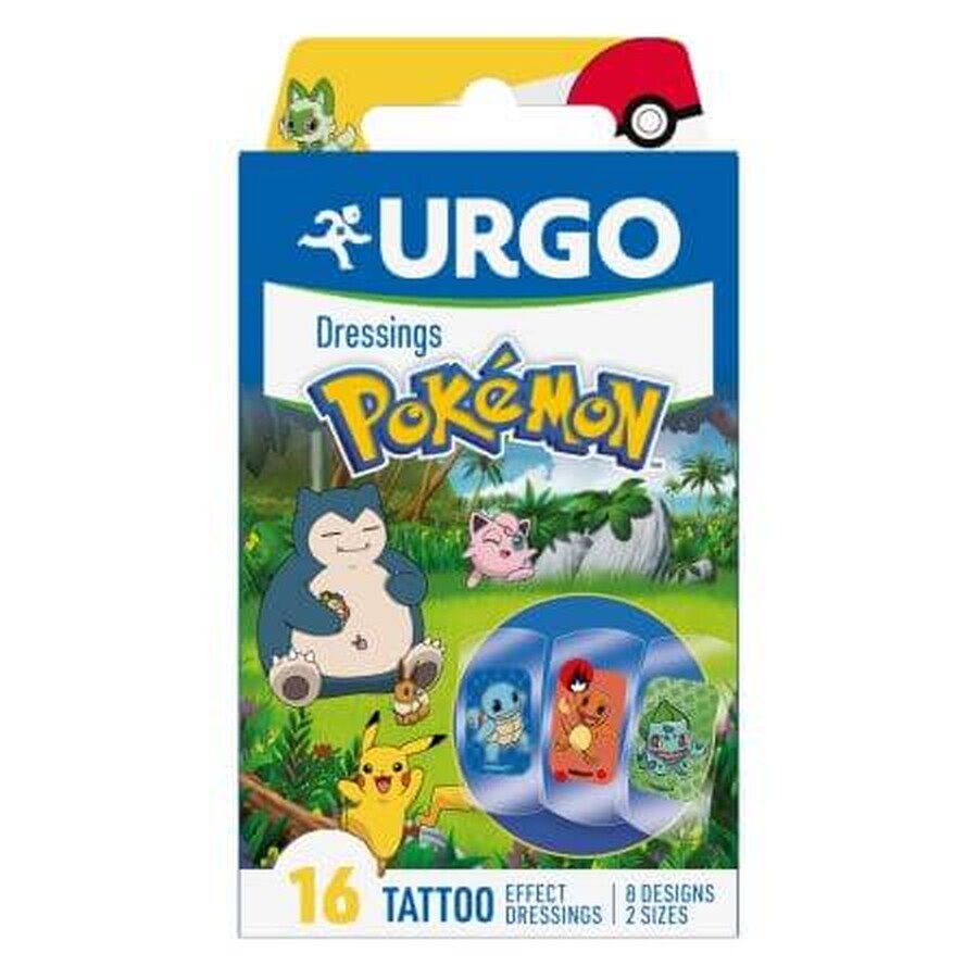 Pokemon Tattoo babypatches, 16 stuks, Urgo