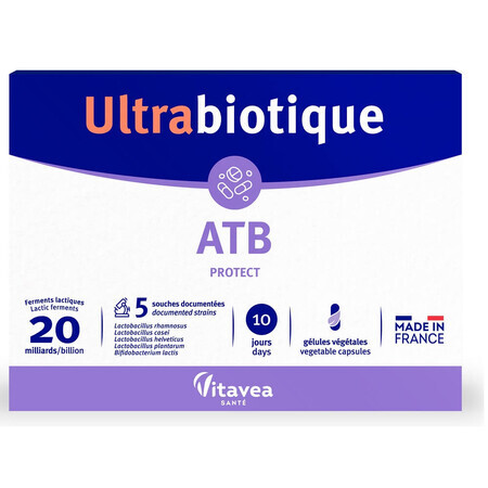 Probiotique ATB Protect Ultrabiotique, 10 gélules, Vitavea Sante