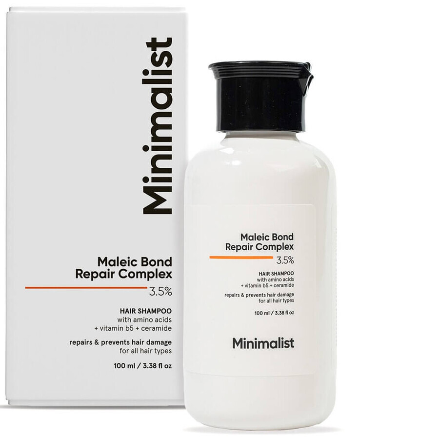 Sampon reparator pentru par deteriorat Maleic Bond Repair Complex 3,5%, 250 ml, Minimalist