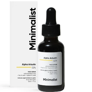 Serum na plamy pigmentacyjne z 2% alfa arbutyną, 30 ml, Minimalistyczny